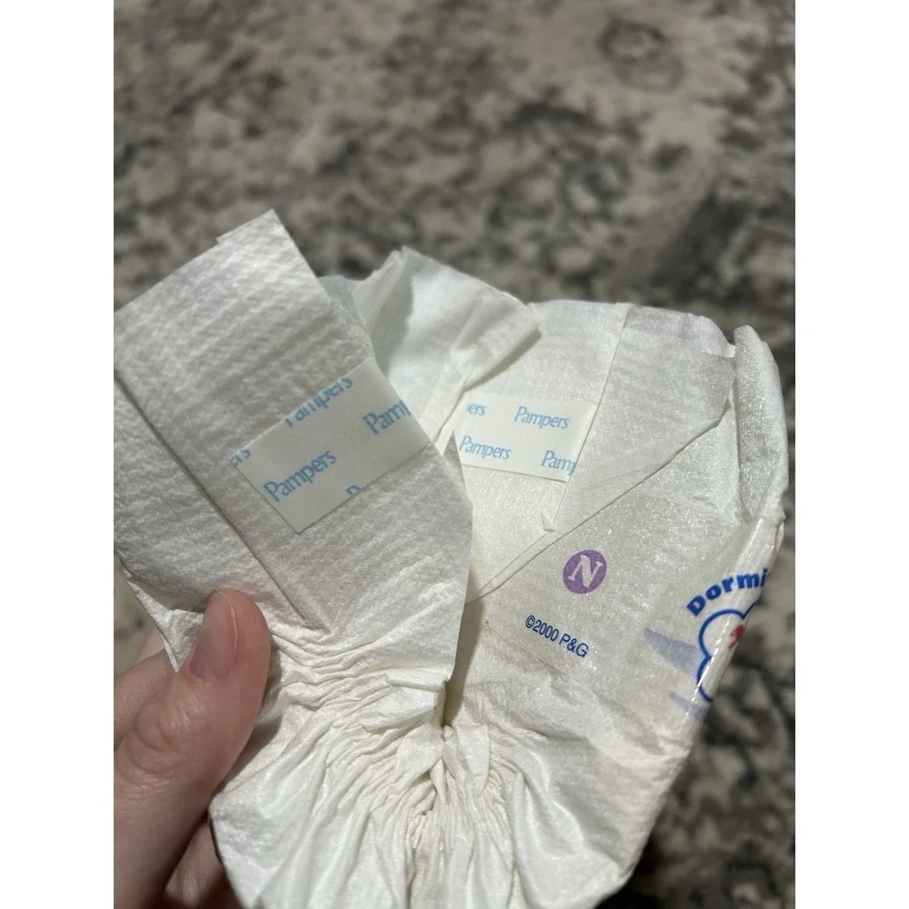 3 Vintage Pampers Baby Dry Diapers 